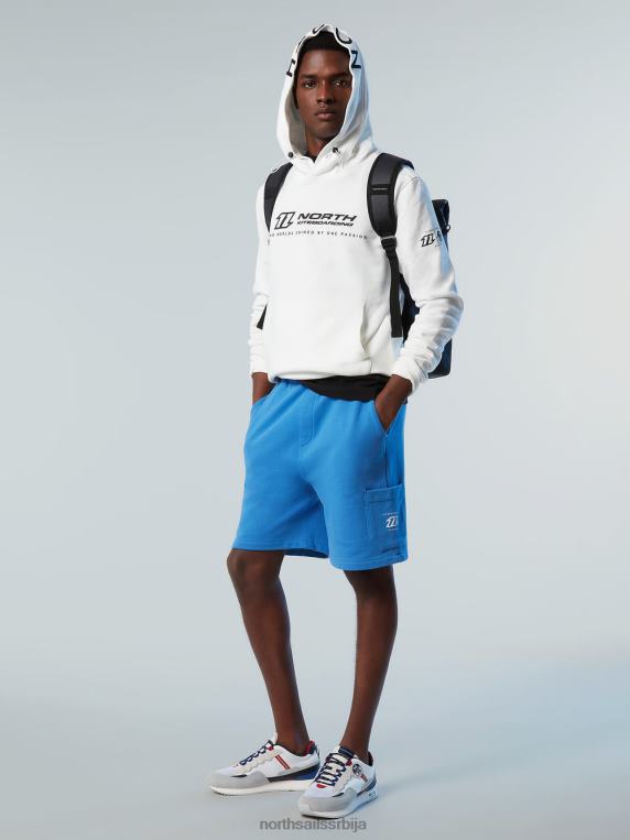 дуксерица са извезеном капуљачом бео одећу мушкарци PDV4J269 North Sails