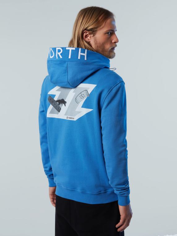 дуксерица са извезеном капуљачом дигитално плаво одећу мушкарци PDV4J270 North Sails