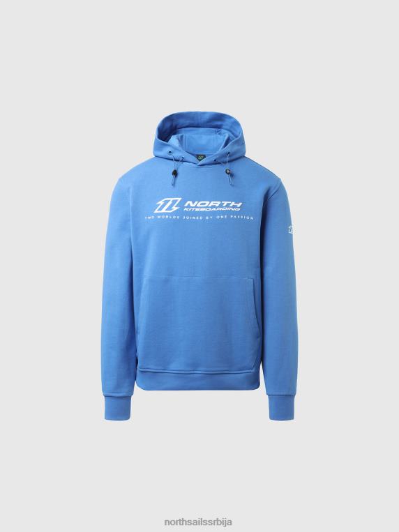 дуксерица са извезеном капуљачом дигитално плаво одећу мушкарци PDV4J270 North Sails