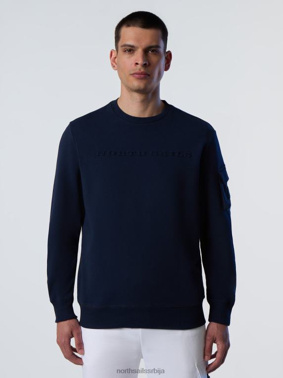 дуксерица са џепом Морнарско плаво одећу мушкарци PDV4J273 North Sails