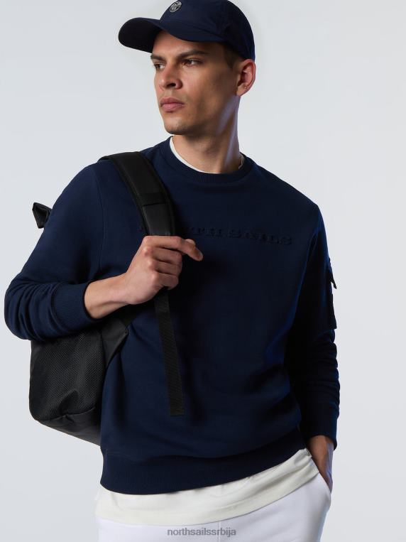 дуксерица са џепом Морнарско плаво одећу мушкарци PDV4J273 North Sails