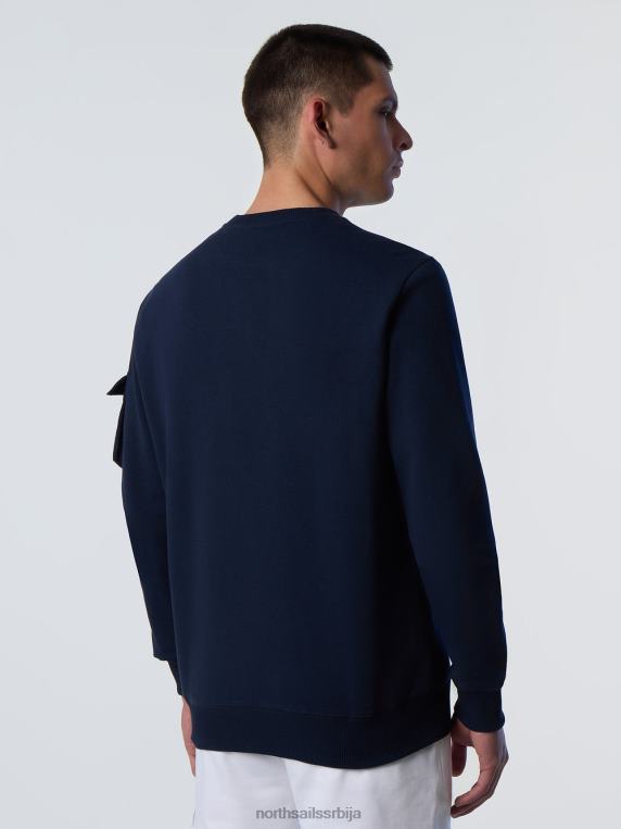 дуксерица са џепом Морнарско плаво одећу мушкарци PDV4J273 North Sails