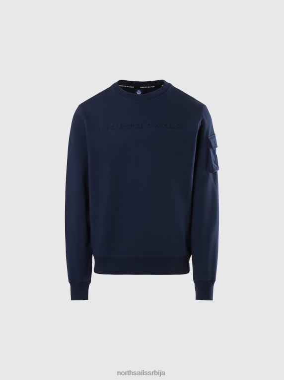 дуксерица са џепом Морнарско плаво одећу мушкарци PDV4J273 North Sails