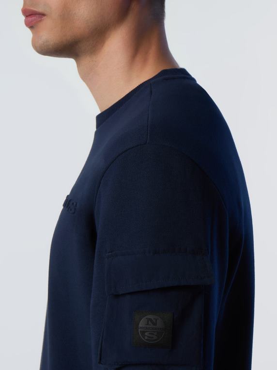 дуксерица са џепом Морнарско плаво одећу мушкарци PDV4J273 North Sails