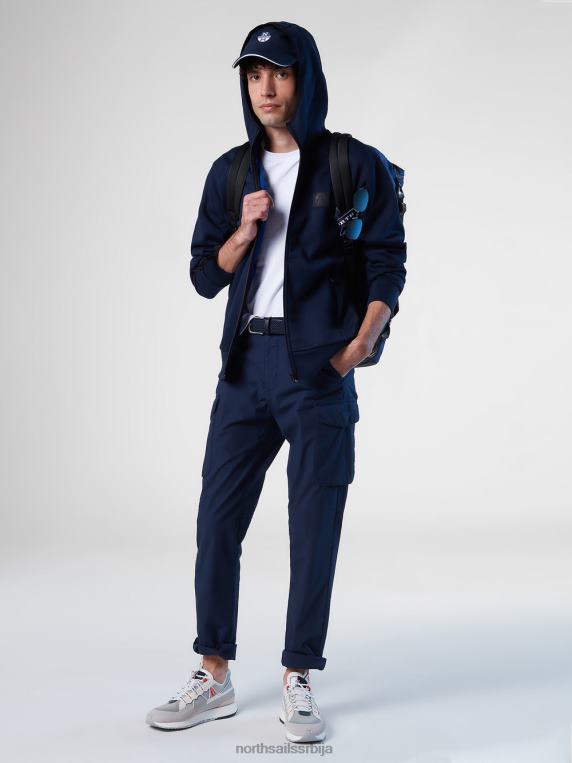 капуљача од ронилачког флиса Морнарско плаво одећу мушкарци PDV4J275 North Sails