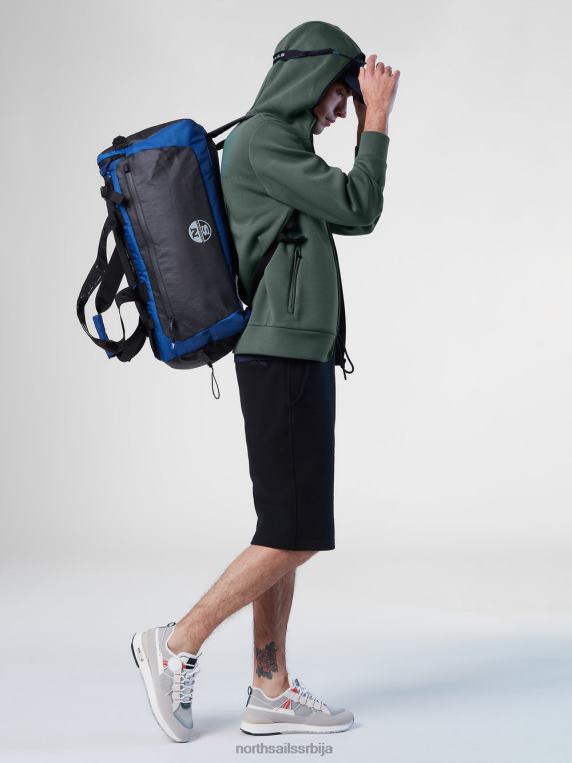 капуљача од ронилачког флиса војнички зелени одећу мушкарци PDV4J276 North Sails