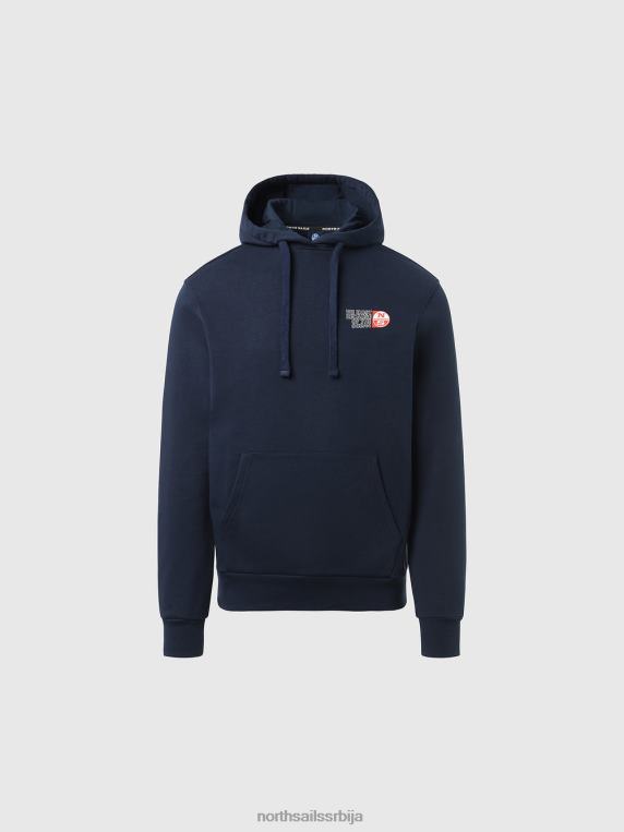 дуксерица са графичким принтовима Морнарско плаво одећу мушкарци PDV4J278 North Sails