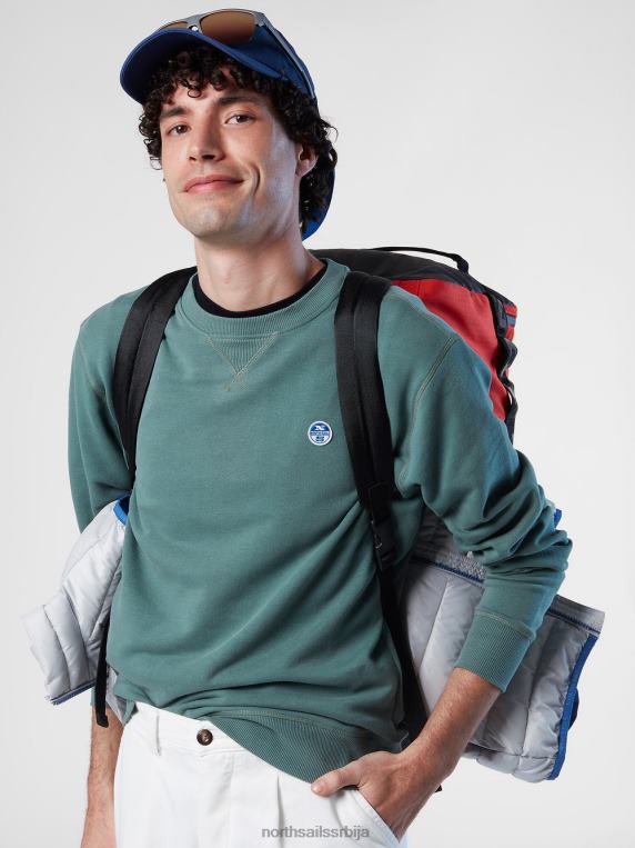 дуксерица са логом војнички зелени одећу мушкарци PDV4J286 North Sails