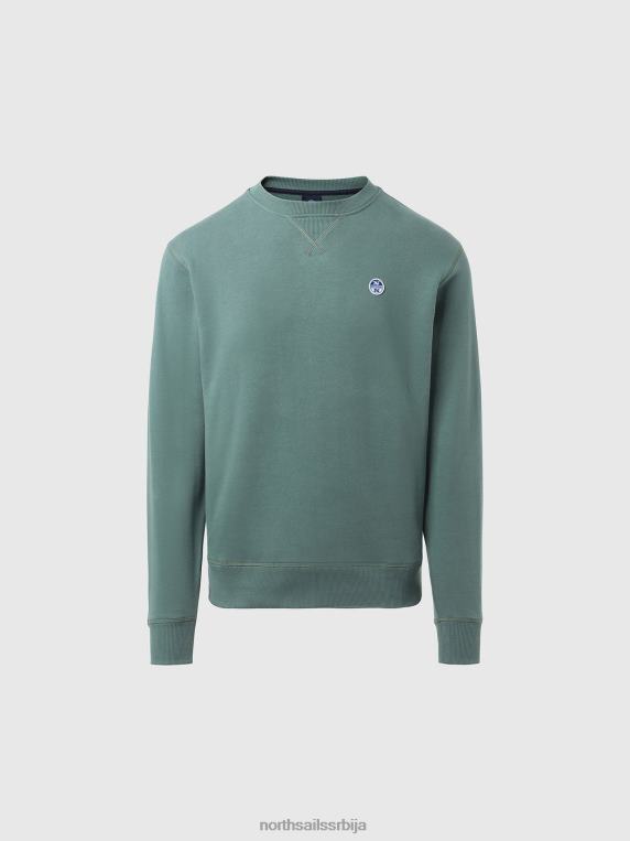 дуксерица са логом војнички зелени одећу мушкарци PDV4J286 North Sails