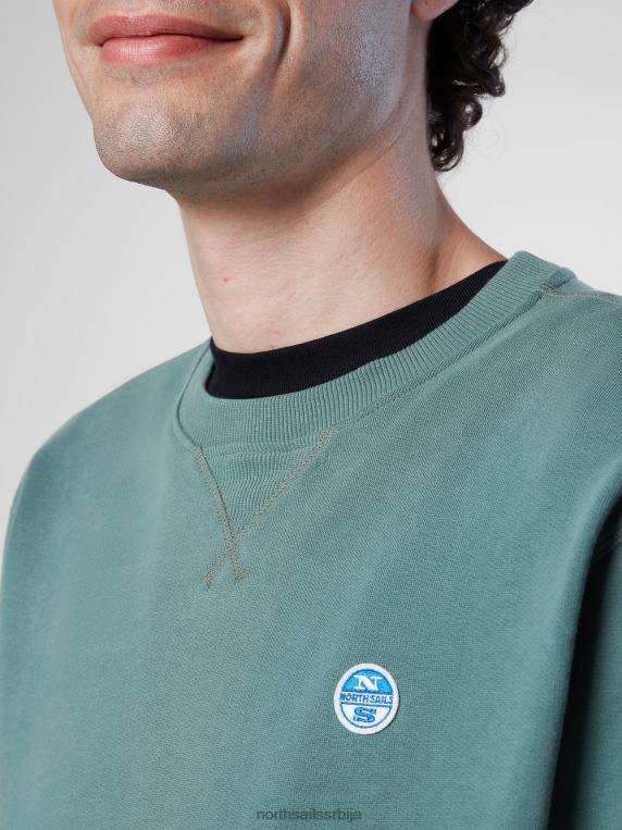 дуксерица са логом војнички зелени одећу мушкарци PDV4J286 North Sails