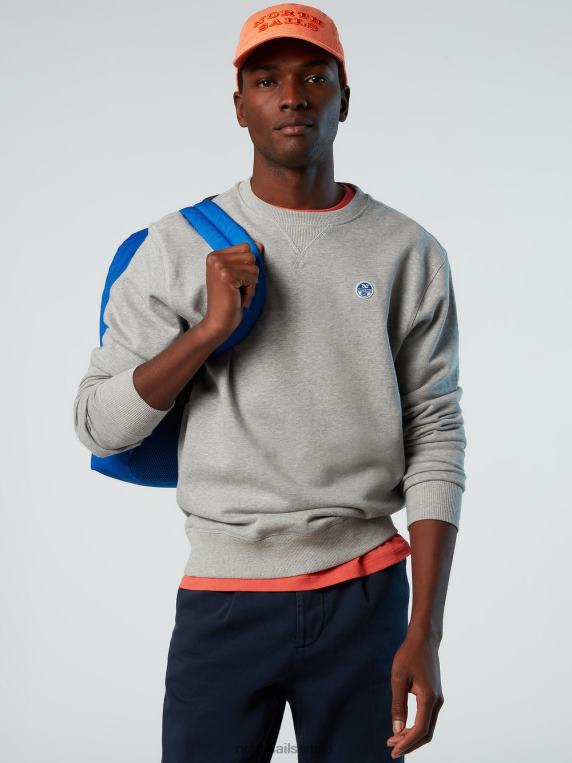 дуксерица са логом сиви меланж одећу мушкарци PDV4J287 North Sails