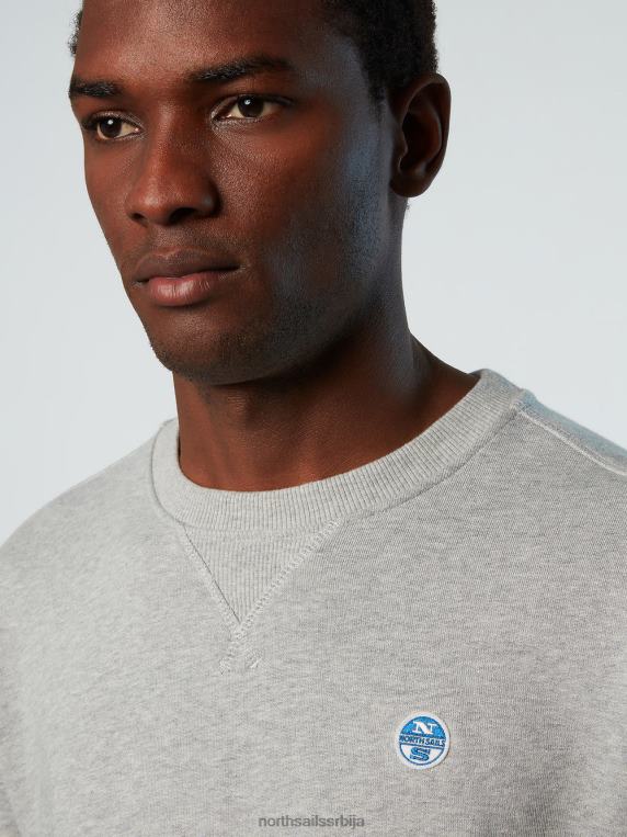 дуксерица са логом сиви меланж одећу мушкарци PDV4J287 North Sails