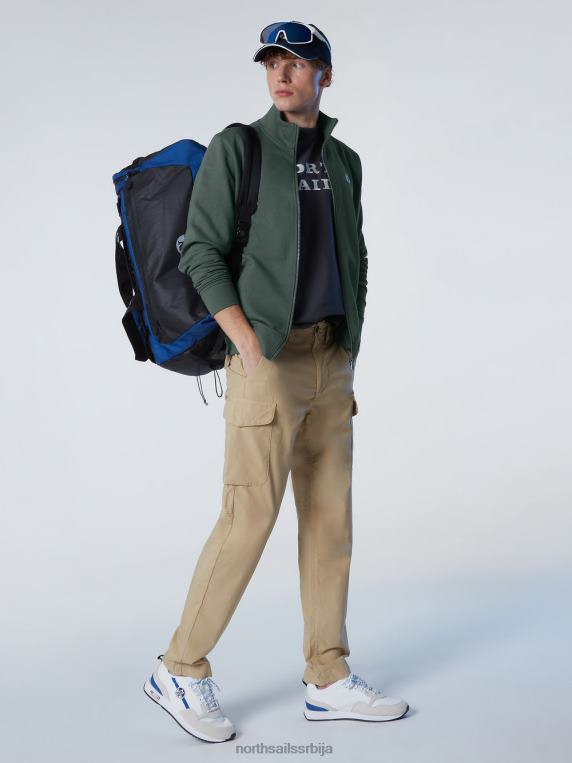 дуксерица са пуним патентним затварачем војнички зелени одећу мушкарци PDV4J289 North Sails