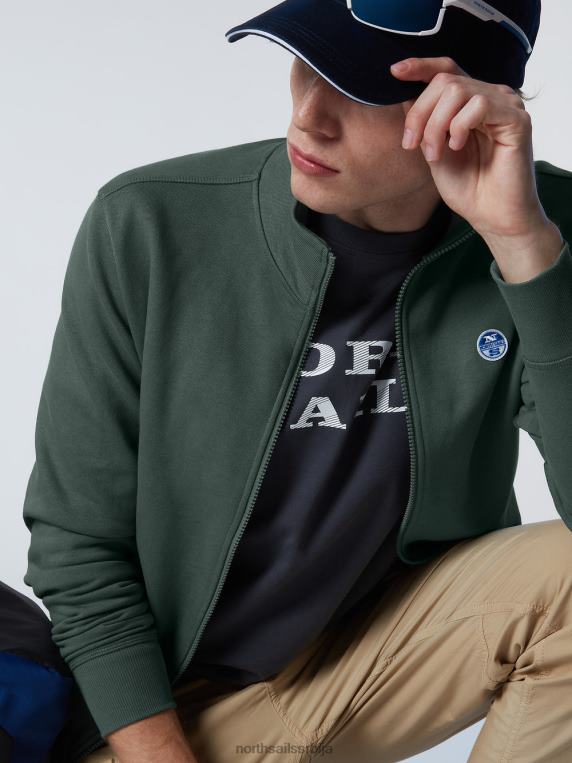 дуксерица са пуним патентним затварачем војнички зелени одећу мушкарци PDV4J289 North Sails