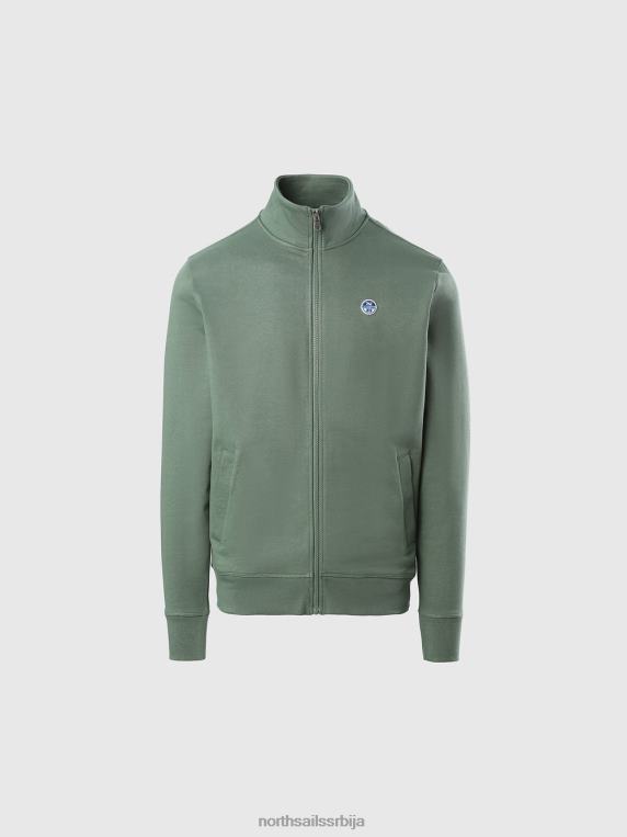 дуксерица са пуним патентним затварачем војнички зелени одећу мушкарци PDV4J289 North Sails