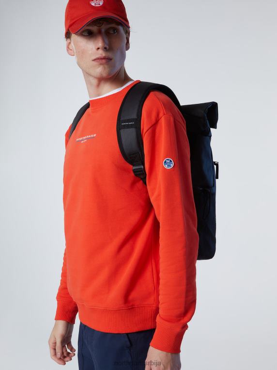 дуксерица са принтом на грудима светло наранџаста одећу мушкарци PDV4J292 North Sails