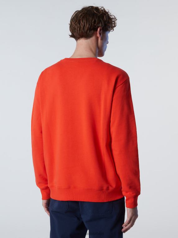 дуксерица са принтом на грудима светло наранџаста одећу мушкарци PDV4J292 North Sails