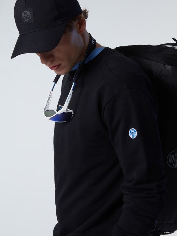 дуксерица са принтом на грудима црн одећу мушкарци PDV4J295 North Sails