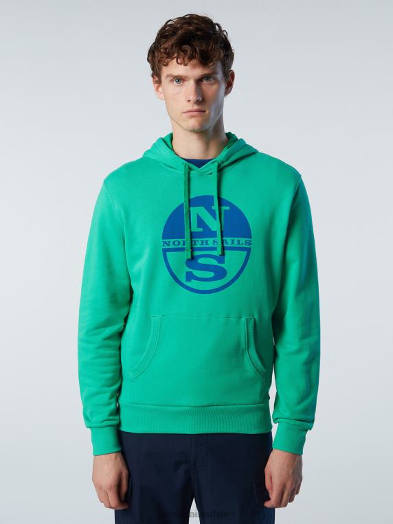 дуксерица са макси логом башта зелена одећу мушкарци PDV4J296 North Sails