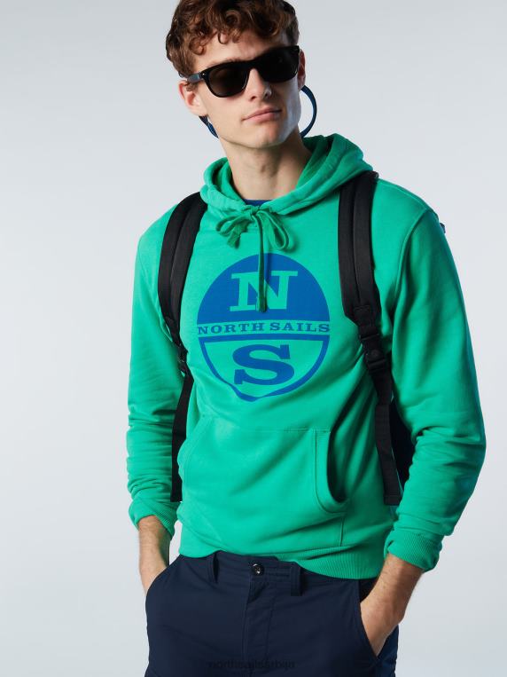 дуксерица са макси логом башта зелена одећу мушкарци PDV4J296 North Sails