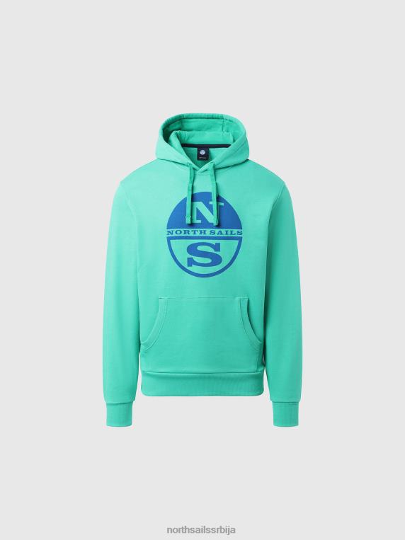 дуксерица са макси логом башта зелена одећу мушкарци PDV4J296 North Sails