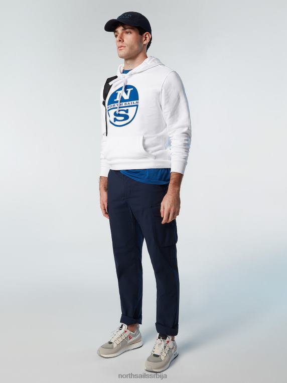 дуксерица са макси логом бео одећу мушкарци PDV4J297 North Sails