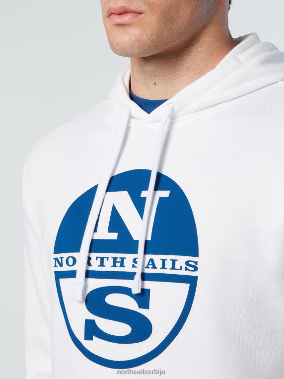 дуксерица са макси логом бео одећу мушкарци PDV4J297 North Sails