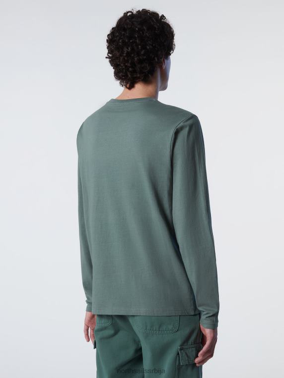 топ дугих рукава са логом војнички зелени одећу мушкарци PDV4J302 North Sails