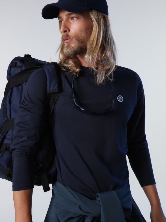 топ дугих рукава са логом Морнарско плаво одећу мушкарци PDV4J304 North Sails