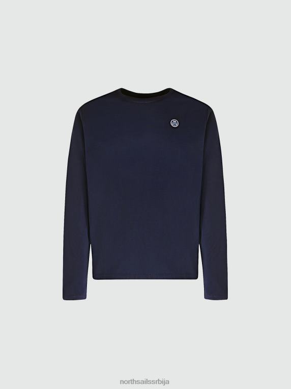 топ дугих рукава са логом Морнарско плаво одећу мушкарци PDV4J304 North Sails