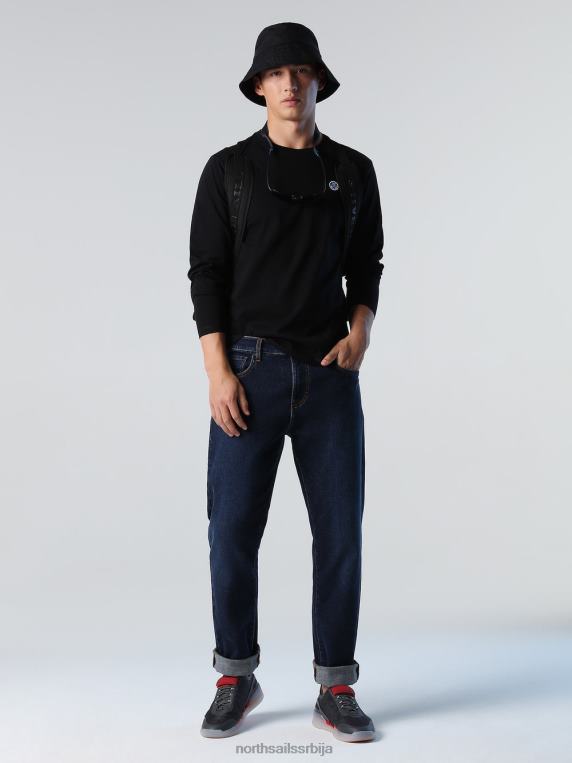 топ дугих рукава са логом црн одећу мушкарци PDV4J305 North Sails
