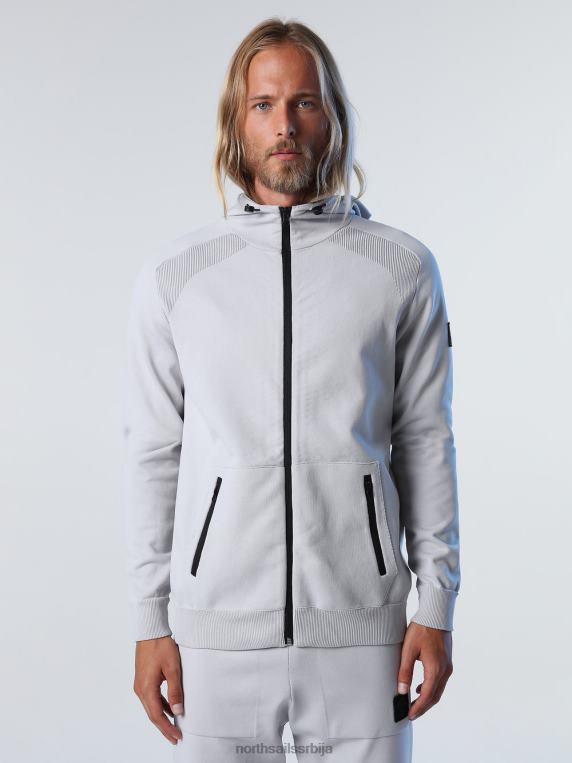 дуксерица од рециклираног полиестера сивољубичаста одећу мушкарци PDV4J721 North Sails