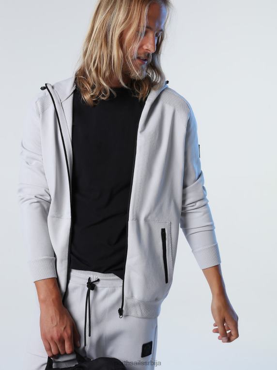 дуксерица од рециклираног полиестера сивољубичаста одећу мушкарци PDV4J721 North Sails