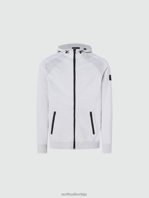 дуксерица од рециклираног полиестера сивољубичаста одећу мушкарци PDV4J721 North Sails