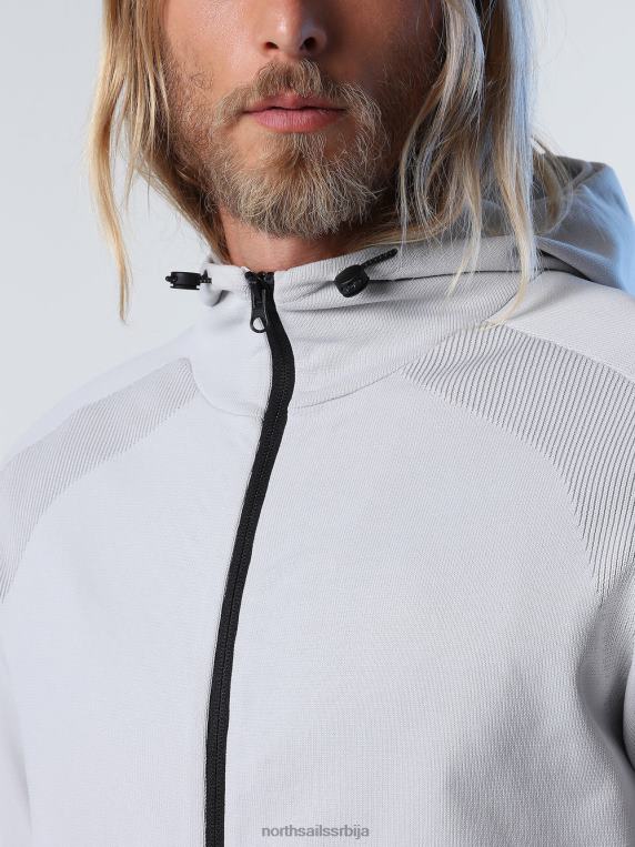 дуксерица од рециклираног полиестера сивољубичаста одећу мушкарци PDV4J721 North Sails