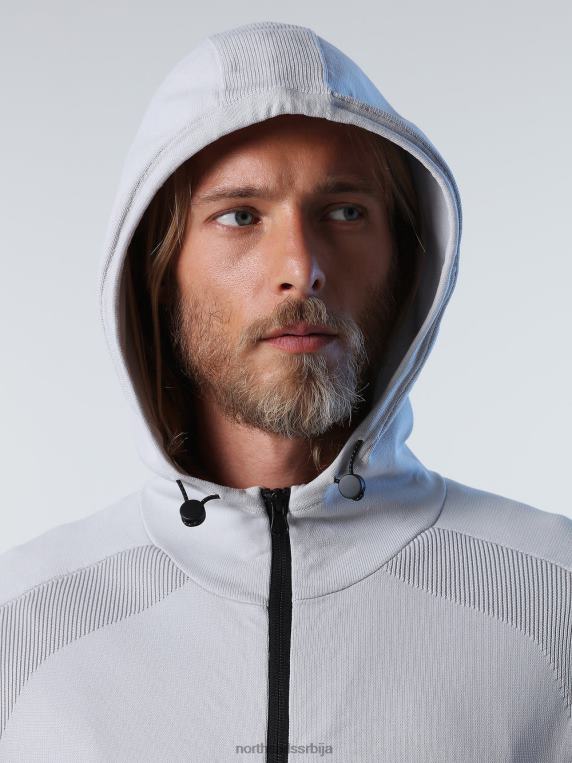 дуксерица од рециклираног полиестера сивољубичаста одећу мушкарци PDV4J721 North Sails