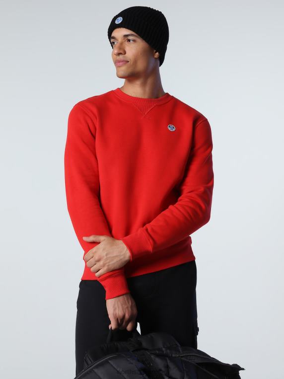 дуксерица са логом на грудима црвена одећу мушкарци PDV4J734 North Sails