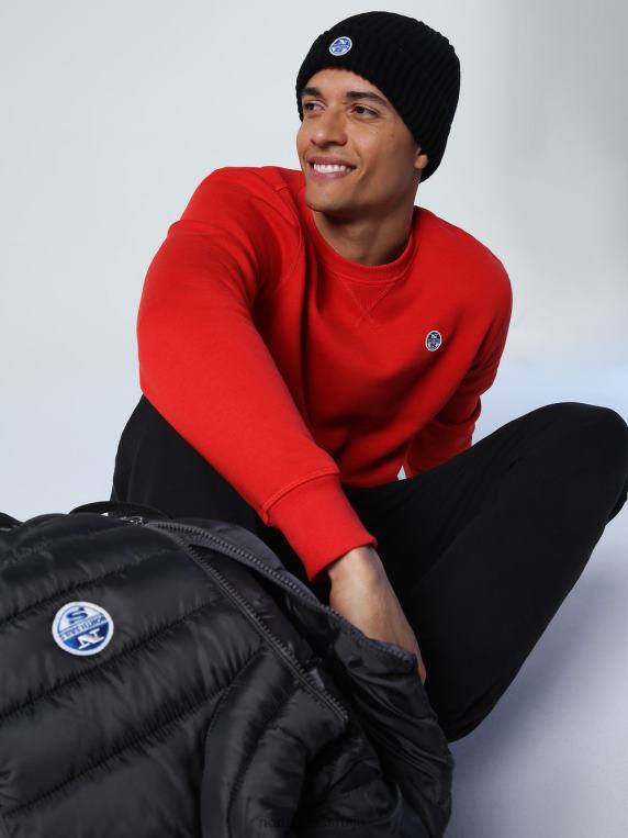 дуксерица са логом на грудима црвена одећу мушкарци PDV4J734 North Sails