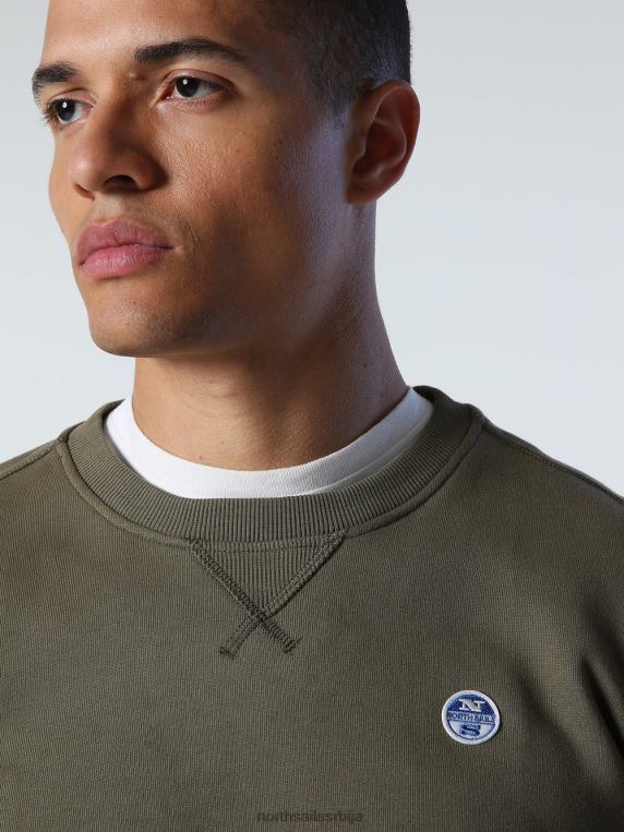 дуксерица са логом на грудима бршљан зелен одећу мушкарци PDV4J735 North Sails