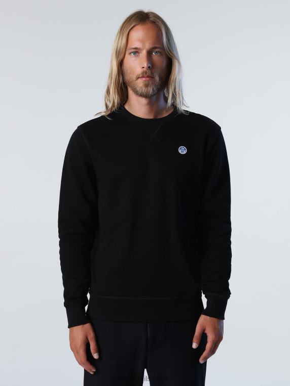 дуксерица са логом на грудима црн одећу мушкарци PDV4J739 North Sails