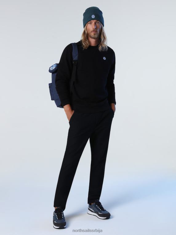 дуксерица са логом на грудима црн одећу мушкарци PDV4J739 North Sails