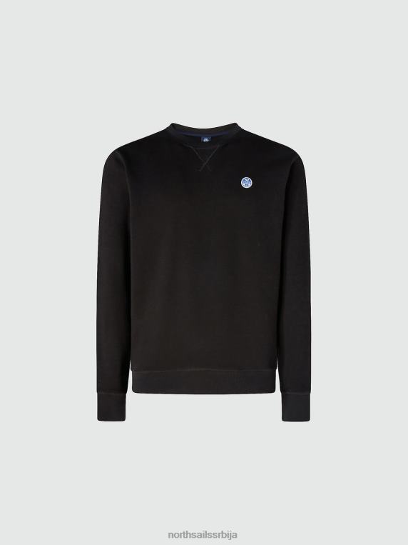 дуксерица са логом на грудима црн одећу мушкарци PDV4J739 North Sails