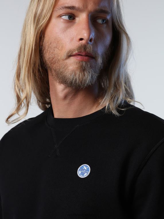 дуксерица са логом на грудима црн одећу мушкарци PDV4J739 North Sails