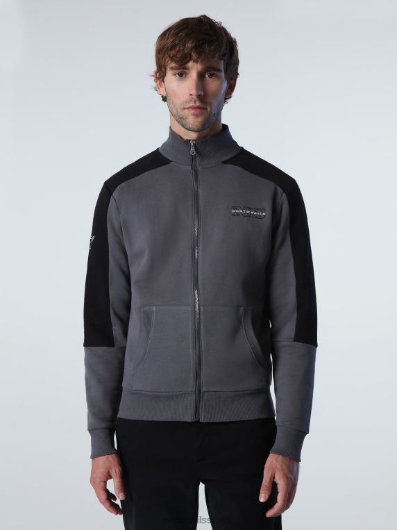 дуксерица са контрастним тракама асфалт одећу мушкарци PDV4J783 North Sails