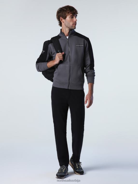 дуксерица са контрастним тракама асфалт одећу мушкарци PDV4J783 North Sails