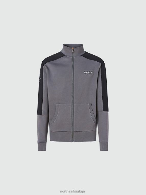дуксерица са контрастним тракама асфалт одећу мушкарци PDV4J783 North Sails