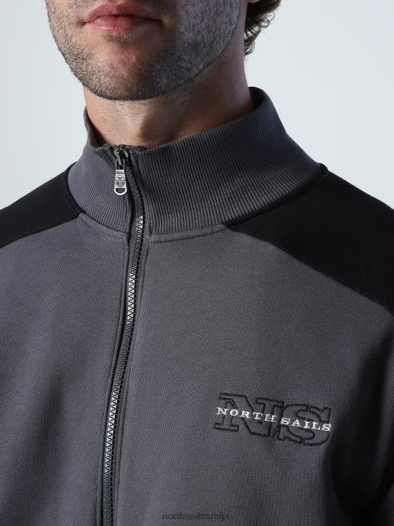 дуксерица са контрастним тракама асфалт одећу мушкарци PDV4J783 North Sails