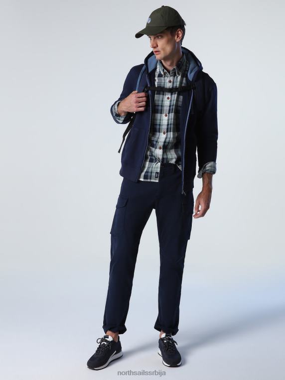 зип дукс Морнарско плаво одећу мушкарци PDV4J823 North Sails