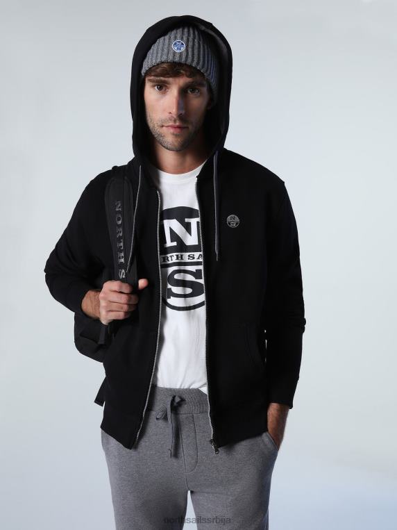 зип дукс црн одећу мушкарци PDV4J825 North Sails