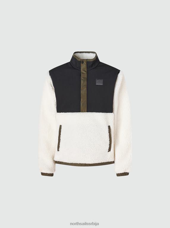 дукс од рециклираног флиса марсхмаллов одећу мушкарци PDV4J916 North Sails